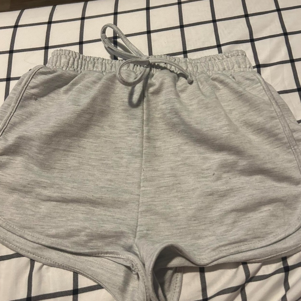 SHEIN Light Gray Athletic Shorts